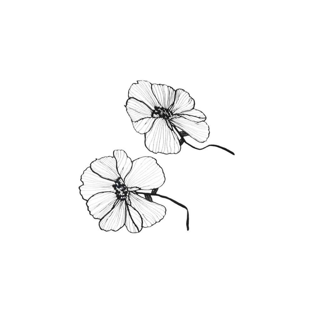 Embroidery On Black Shirt - Naszywki haftowane na ubrania, aplikacje kwiatowe,
