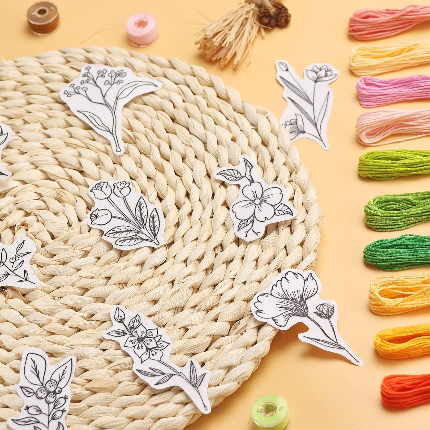 50 szt. Rozpuszczalnych w wodz – Embroidery Flower Pattern recenzja i cena