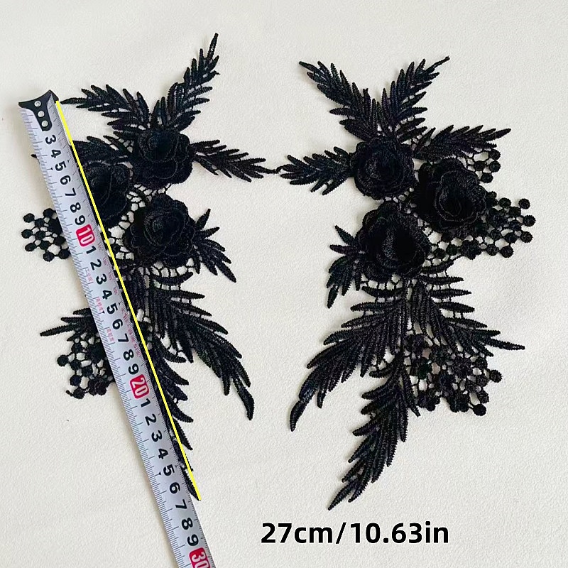 2 sztuki/1 para haftowanych ap – Embroidery Flower Pattern recenzja i cena