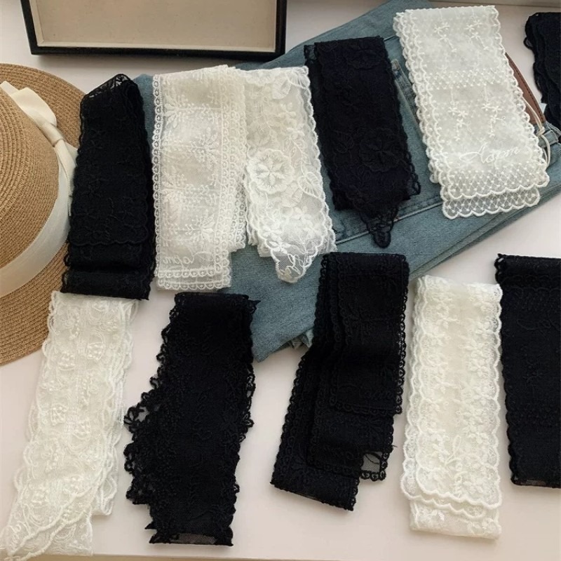 Nowa Czarno-Biała Długa Koronk – Embroidery Ribbon recenzja i cena