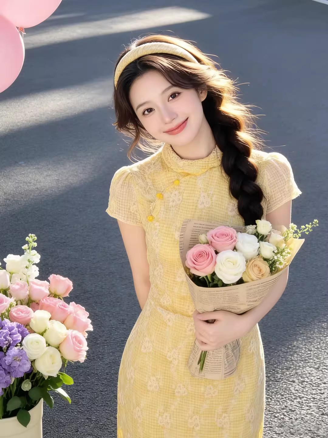 Elegancka żółta sukienka midi  – Embroidery Yellow Dress recenzja i cena