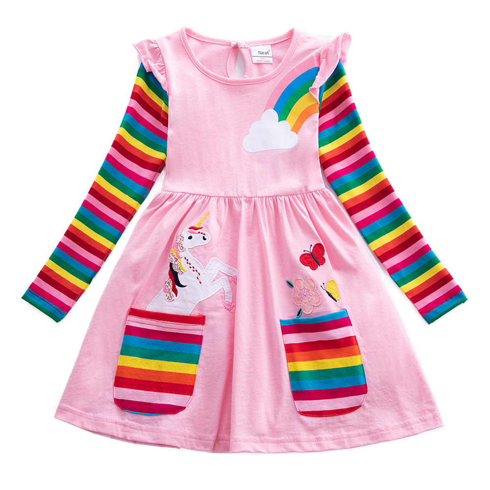 Dziewczęca sukienka z długim r – Embroidery Unicorn recenzja i cena