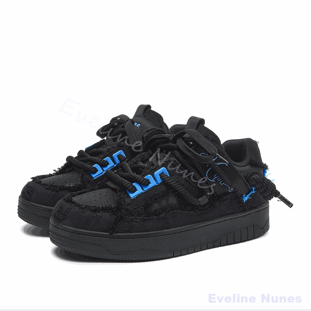 Czarne, postrzępione buty skat – Embroidery Shoes recenzja i cena