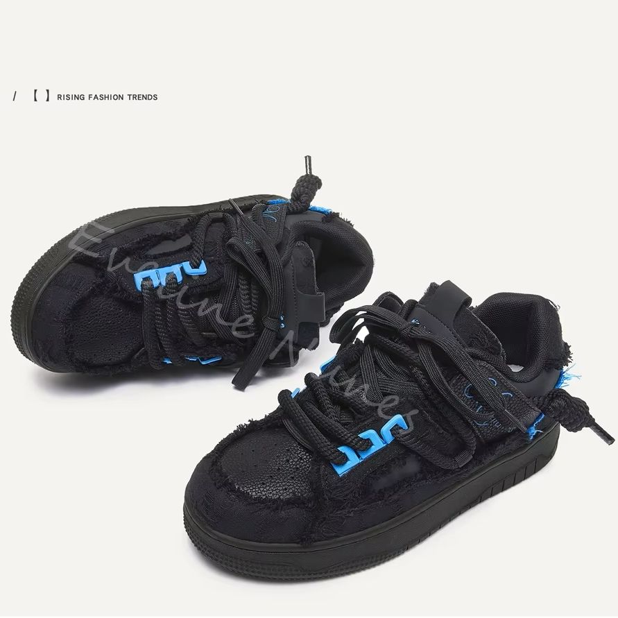 Czarne, postrzępione buty skat – Embroidery Shoes recenzja i cena