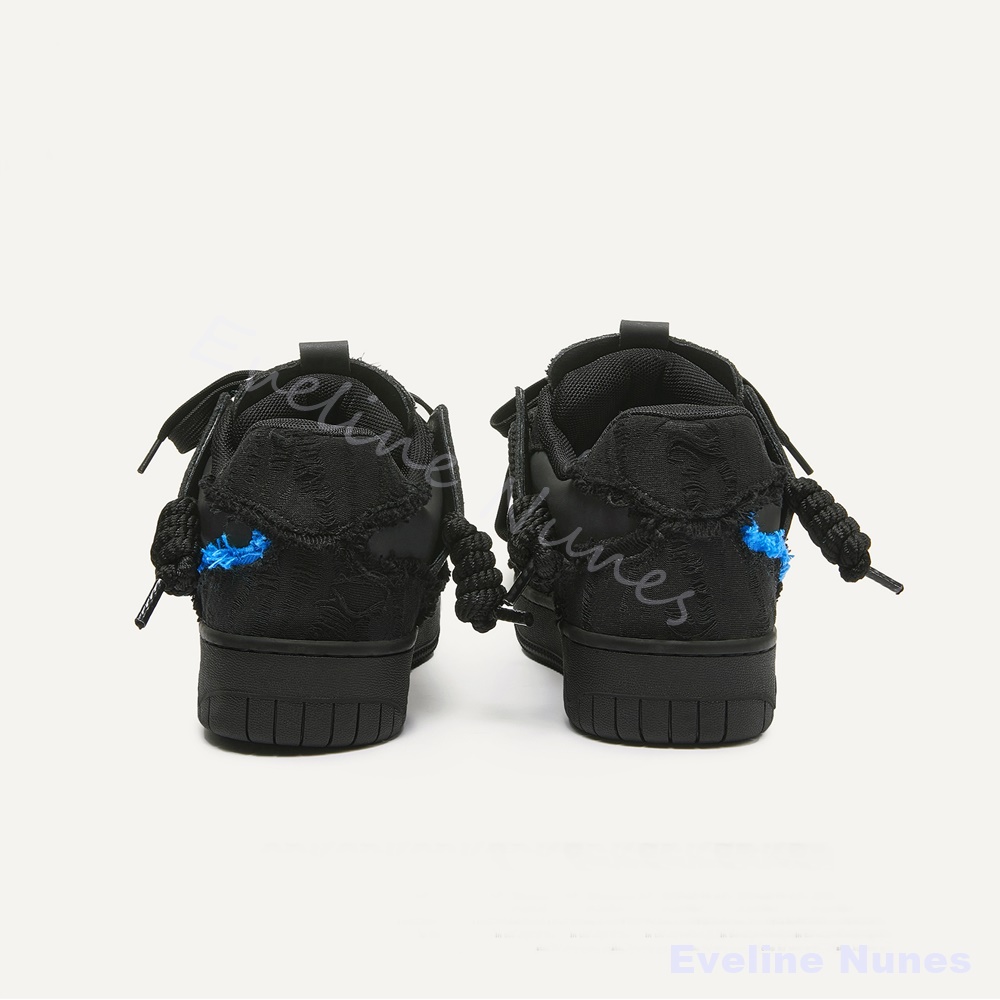 Czarne, postrzępione buty skat – Embroidery Shoes recenzja i cena