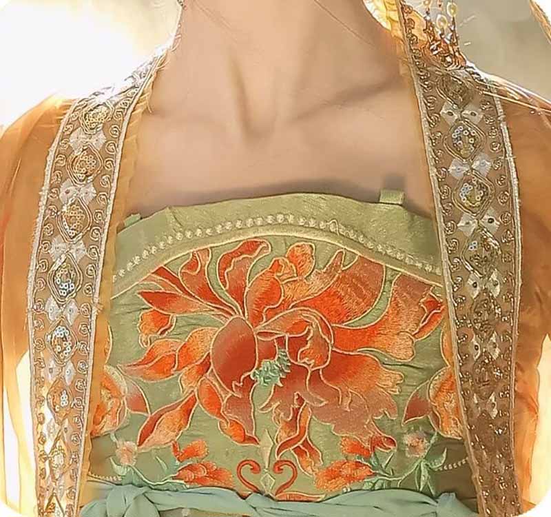 Damska tradycyjna chińska suki – Embroidery Yellow Dress recenzja i cena