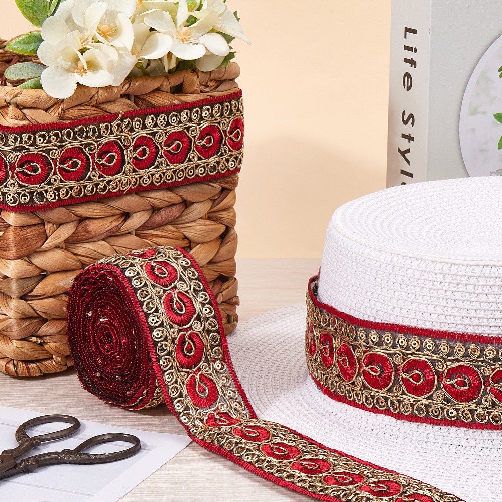 10 jardów (9,14 metra) czerwon – Embroidery Ribbon recenzja i cena
