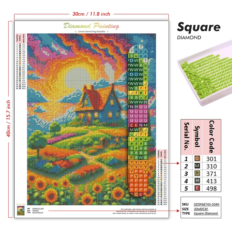 Kolorowy obraz diamentowy 5D w – Embroidery Roll Pattern recenzja i cena