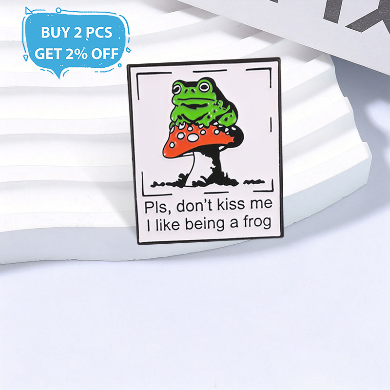 Przypinka Żaba Grzyb Proszę Ni – Embroidery Kiss recenzja i cena