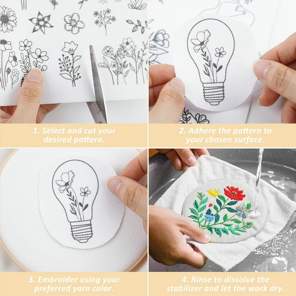 Stabilizatory do haftu rozpusz – Embroidery Flower Pattern recenzja i cena