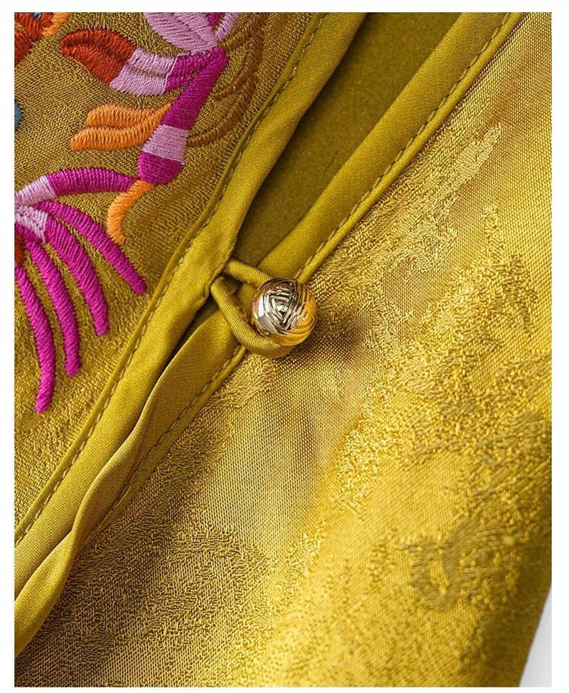 Damska kamizelka z haftem w st – Embroidery Yellow recenzja i cena