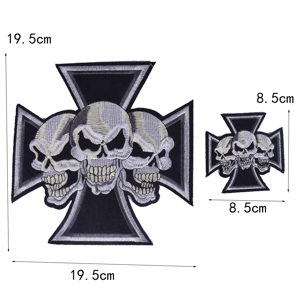 2 szt. Naszywki z haftem czasz – Embroidery On Black Shirt recenzja i cena
