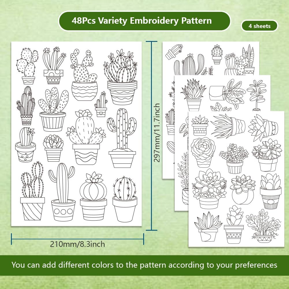 48 szt. Zestaw do haftowania k – Embroidery Flower Pattern recenzja i cena