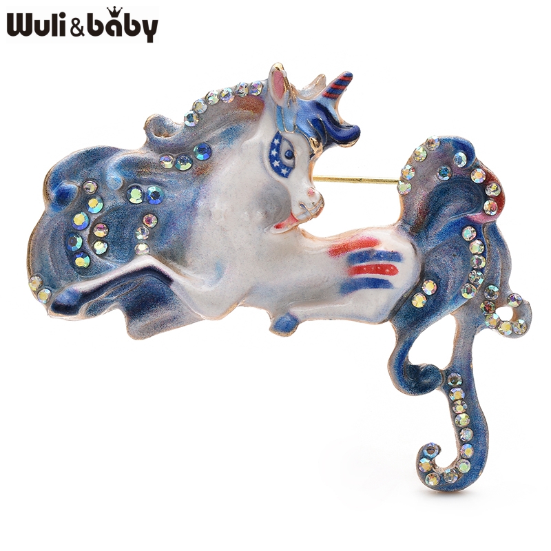 Wuli&baby Piękne emaliowane br – Embroidery Unicorn recenzja i cena