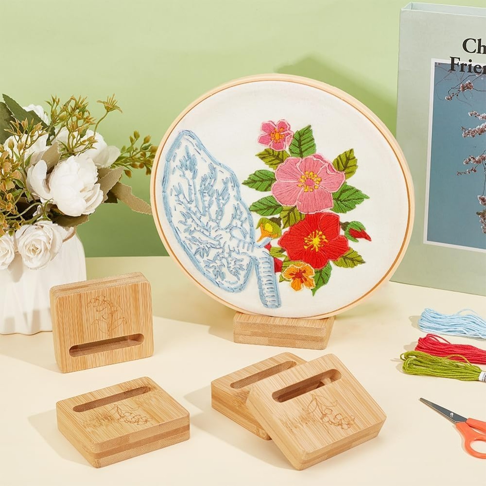 6 szt. Drewnianych stojaków na – Embroidery Flower Pattern recenzja i cena