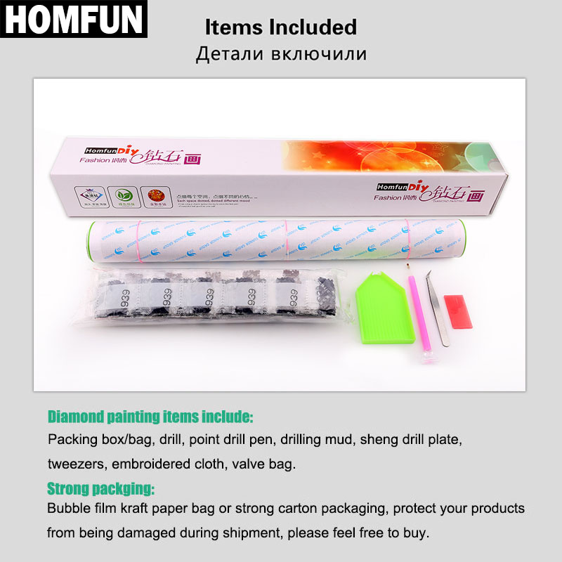 HOMFUN 5D wzór diamentowy obra – Embroidery Roll Pattern recenzja i cena