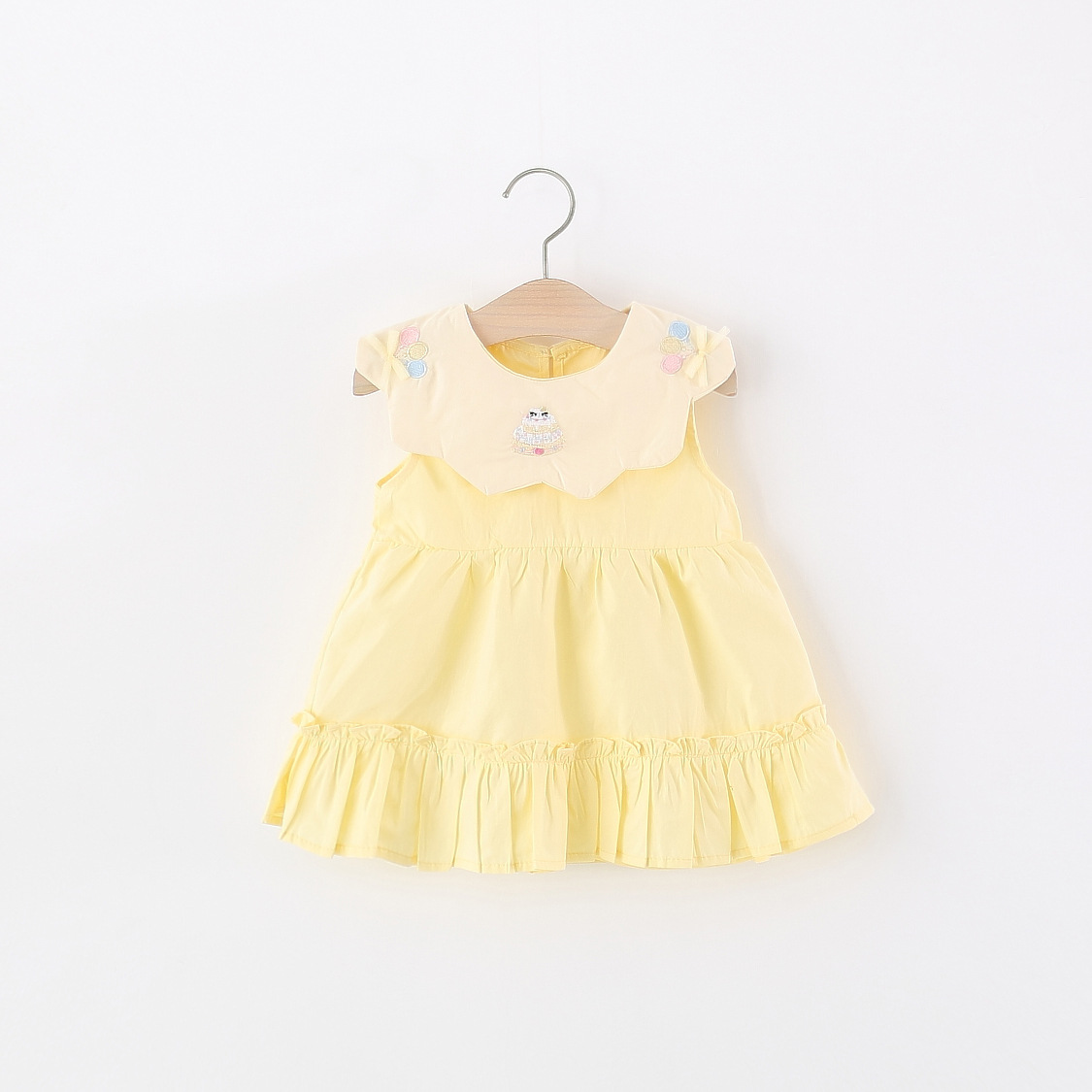 Żółta bawełniana sukienka bez  – Embroidery Yellow Dress recenzja i cena